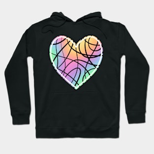 Artsy Rainbow Heart Hoodie